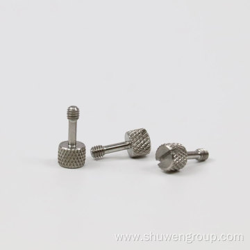 Stainless Steel Round Head Slotted Knurl Thumb Screws